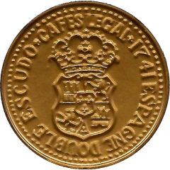 Cafes Legal Double Escudo Espagne 1741