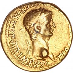 Aureus - Claudius S P Q R PP OB CS