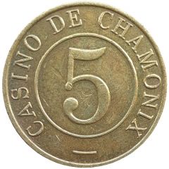 5 francs - Casino de Chamonix [74]