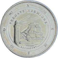Jeton touristique - Arthus Bertrand Pichard Balme - Rochefort - La frégate Hermione