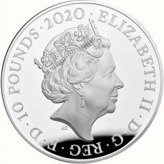 10 Pounds - Elizabeth II David Bowie, Silver Proof