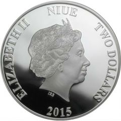2 Dollars - Elizabeth II Year of the Goat, coloured