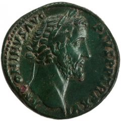 Sestertius - Antoninus Pius SALVS AVG COS IIII S C, Salus