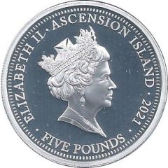 5 Pounds - Elizabeth II Prince Philip Memorial Salute