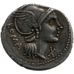Denarius Flaminia: Lucius Flaminius Cilo, ROMA / L•FLAMINI CILO