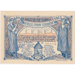 2 Francs - Nouvelle Union Verrière Lodelinsart