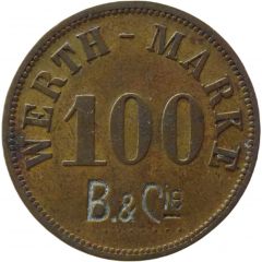 100 Pfennig Werth-Marke, Countermarked `B.and Cie`