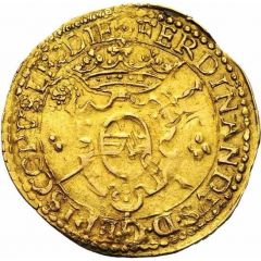 1 Gold Ecu - Ferdinand of Bavaria Bouillon, arms in oval