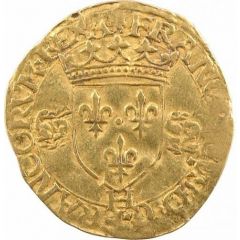 Gold Ecu with salamanders - Francis I La Rochelle type