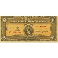 10 Pesos La Tesoreria General del Estado