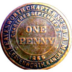 1 Penny - Leavenworth Chapter No. 2 Kansas