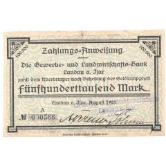 500 000 Mark Gewerbe- und Landwirtschafts-Bank