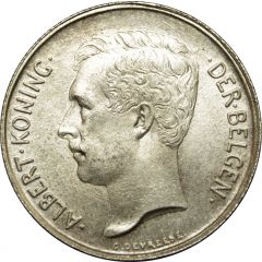 2 Francs - Albert I Dutch text