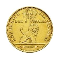 4 Pesos Fuertes Gold `Bouvet` Pattern
