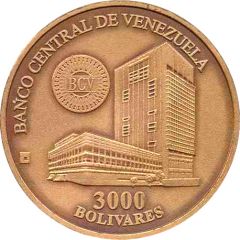 3000 Bolívares Casa de la Moneda de Maracay