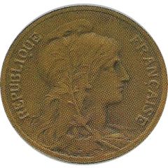 5 centimes Daniel-Dupuis Piéfort en bronze sur flan mat