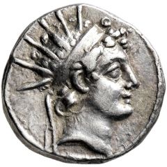 Hemidrachm - Antiochos VI Dionysos Apameia on the Axios