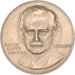 Medal David Lloyd George, silver, 45mm