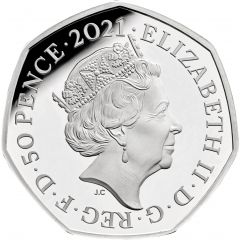 50 Pence - Elizabeth II Insulin, Silver Proof