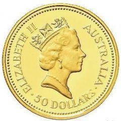 50 Dollars - Elizabeth II 3rd Portrait - Australian Nugget - Gold Bullion Coin