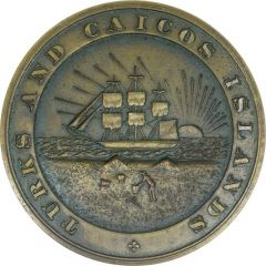 Medal Sailing ship and salt gatherer