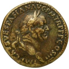 Sestertius - Vespasian, Titus, and Domitian CAES AVG F DES IMP AVG F COS DES IT S C