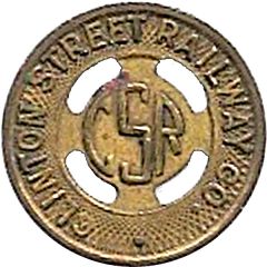 1 Fare - Clinton Street Railway Co. Clinton, Iowa