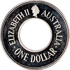 1 Dollar - Elizabeth II 3rd Portrait - The Holey Dollar