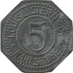 5 Pfennig - Karlsruhe Louis L. Stern and Co