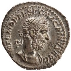 Denarius - Macrinus PONTIF MAX TR P COS P P, Jupiter
