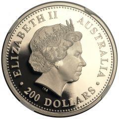 200 Dollars - Elizabeth II 4th Portrait - Koala - Platinum