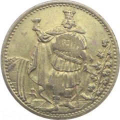 Beer token countermarked 'KD'
