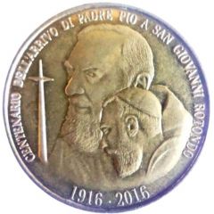 Medal - Centenary of the arrival of Padre Pio in San Giovanni Rotondo