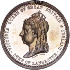 Medalet - Victoria Golden Jubilee, Lancaster, silver