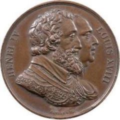 Medal - Louis XVIII rétablissement de la statue d`Henri IV