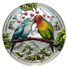 Bullion - Love Birds Proof Coloured