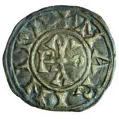 Denier - Marinus I and emperor Charles III