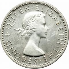 2 Shillings - Elizabeth II 1st portrait, Silver Proof