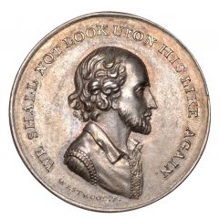Medalet - George III William Shakespeare, silver