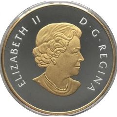 10 Dollars - Elizabeth II The Royal Canadian Mounted Police, selective gold plated