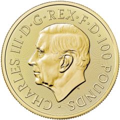 100 Pounds - Charles III Britannia & Liberty, 1 oz Fine Gold