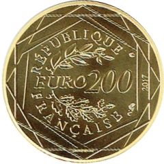 200 Euros `France` by Jean-Paul Gaultier, Gold