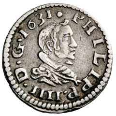 1/2 Real - Felipe IV Segovia,portrait