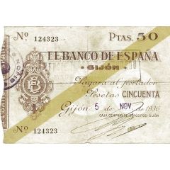 50 Pesetas Banco de España - Gijón