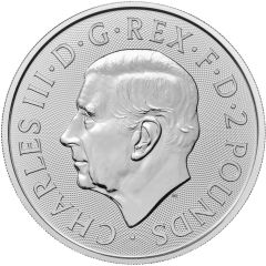 2 Pounds - Charles III D-Day 80th Anniversary, 1 oz Fine Silver