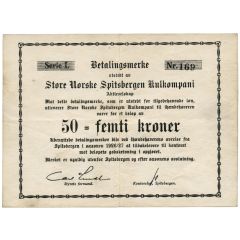 50 Kroner Great Norwegian Spitsbergen Coal Company