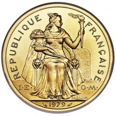 5 Francs with IEOM, Gold Piedfort