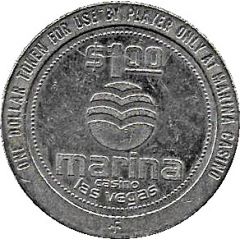 1 Dollar Gaming Token - Marina Casino Las Vegas, Nevada