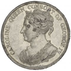 Medal - George IV Death of Caroline, T. Halliday, white metal