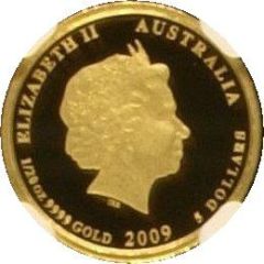 5 Dollars - Elizabeth II 4th Portrait - Australian Kookaburra - Gold Set